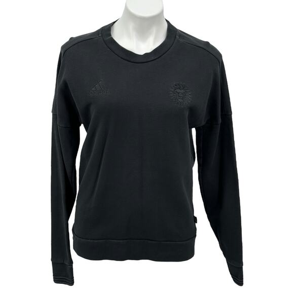 Adidas Philadelphia Union Soccer Sweatshirt SZ M Pullover Embroidered Logo Black - Picture 1 of 9